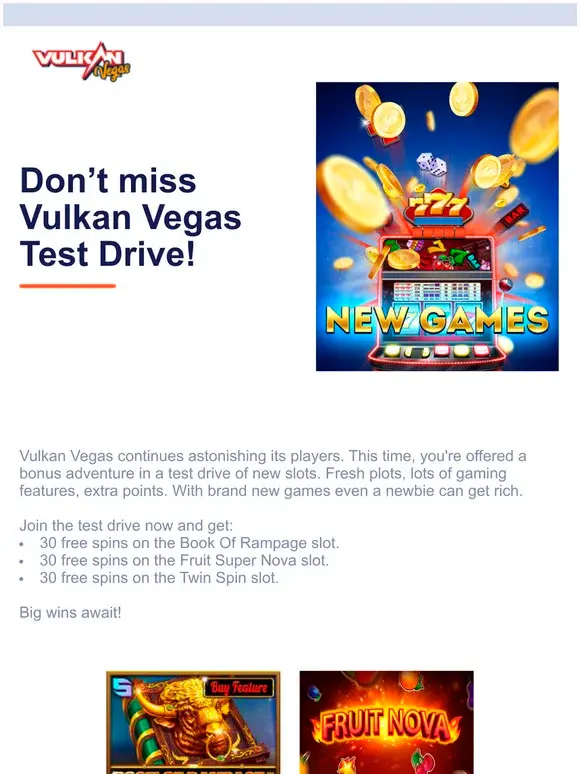 Vulkan Vegas Get Bonus